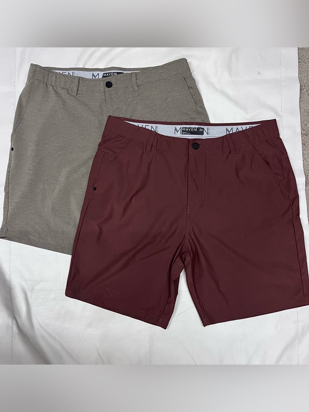 Maven Co-op Shorts Bundle Of Two Men’s Size 36 Chino Stretch Preppy Golf
